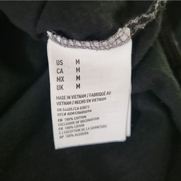 American Eagle Outfitters Men's Black Appliquéd Crewneck Short Sleeve Tee - Picture 9 of 12